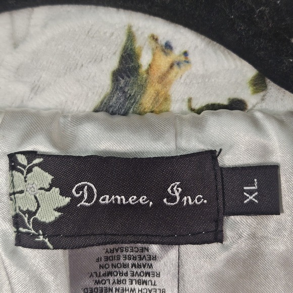 Damee Inc Swing Jacket Womens XL Floral Lace Artsy Lagenlook Fairy Cottagecore - Picture 7 of 15